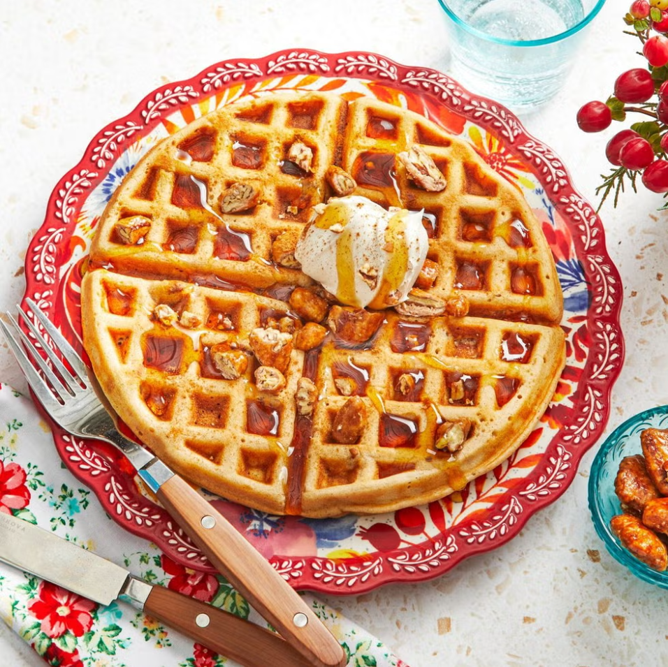 Image of Cinnamon Pecan Yeasted Waffle